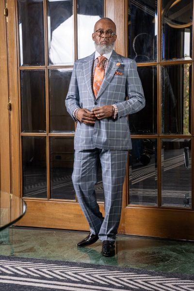 Joseph Couture- Two Button Light Gray Suit