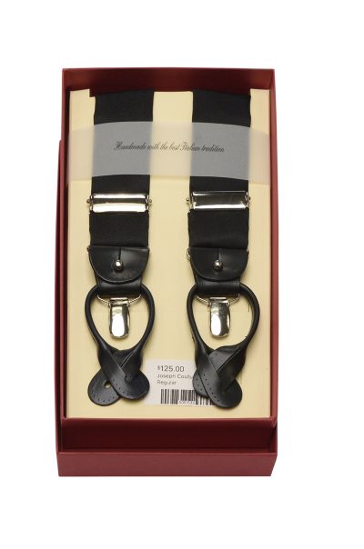 Joseph Couture- Solid Black Suspender