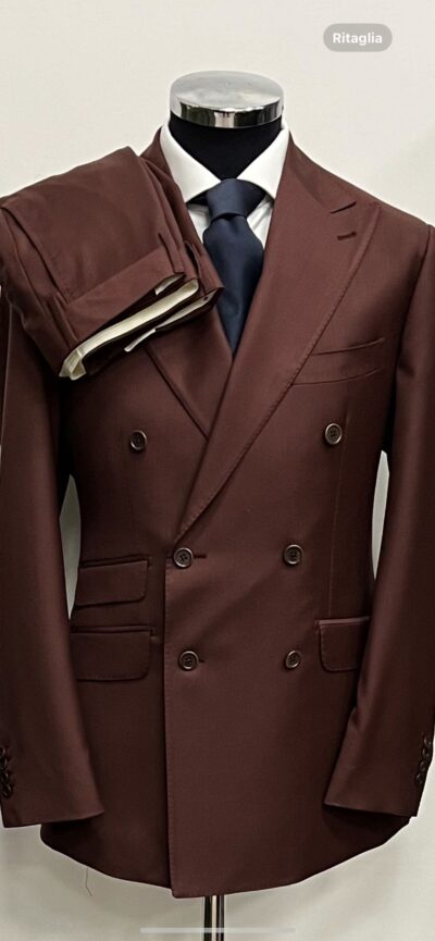 Burgundy Double- Breasted Suit